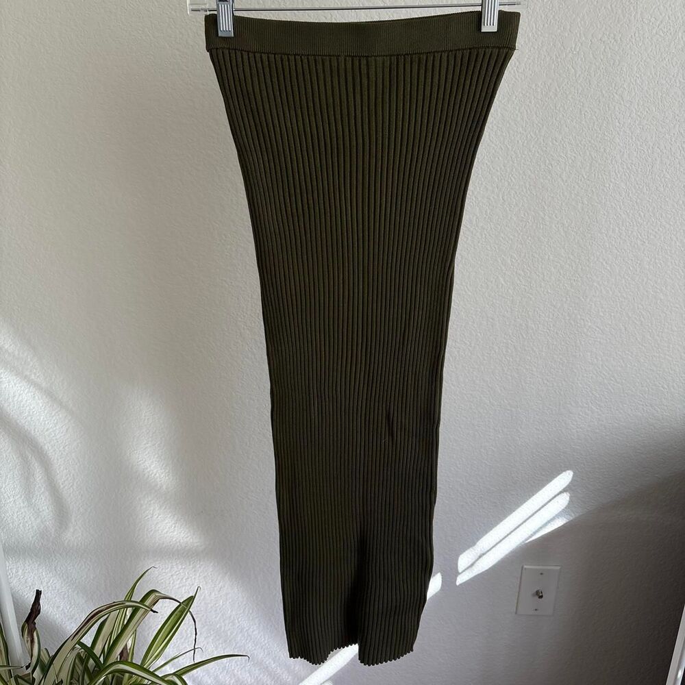 H-m Women's Khaki and Green Skirt